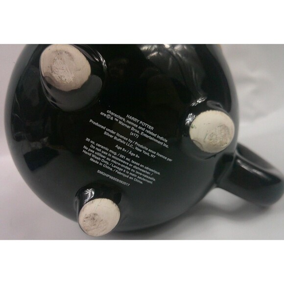 Harry Potter Coffee Mug Hogwarts Houses Black Cauldron 20 oz Silver Buffalo - Picture 4 of 4